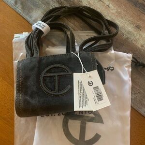 Small demin shopper black telfar